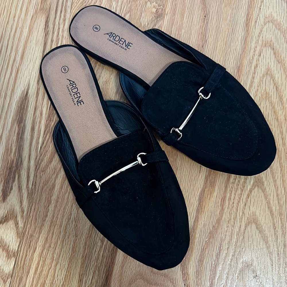 black loafers